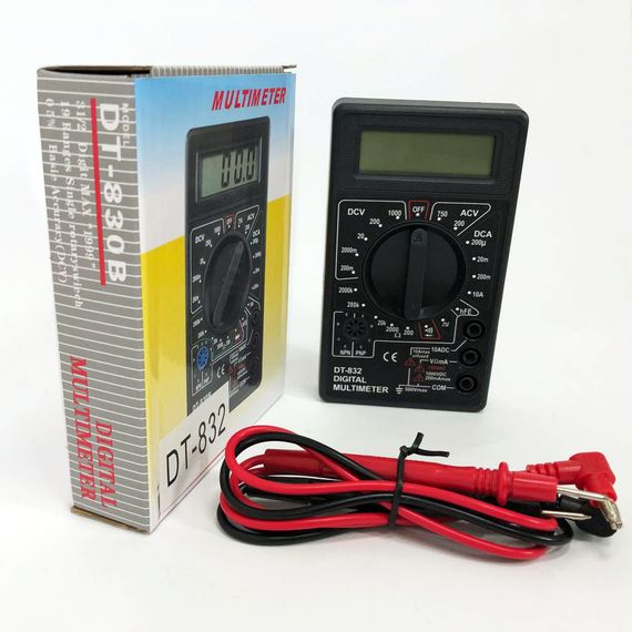 Мультиметр амперметр Digital DT-832 | Мультиметр для автомобиля | GO-521 Электронный мультимет | Зображення 1