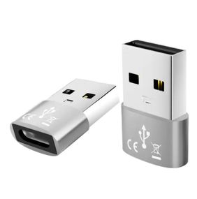 Переходник с USB на Type-C OTG, USB Type-C. Серый