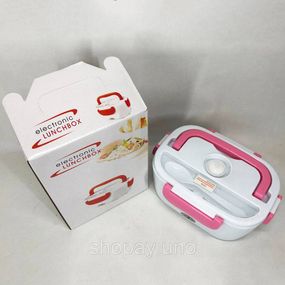 Пластиковый пищевой контейнер с зажимом Lunch Heater 220 V, Термобоксы для еды, Electric lunch box JW-72
