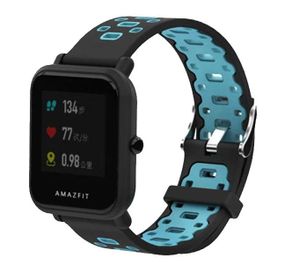 Спортивний ремінець Primo Perfor Classic для годинника Xiaomi Huami Amazfit Bip / Amazfit GTS - Black&Blue