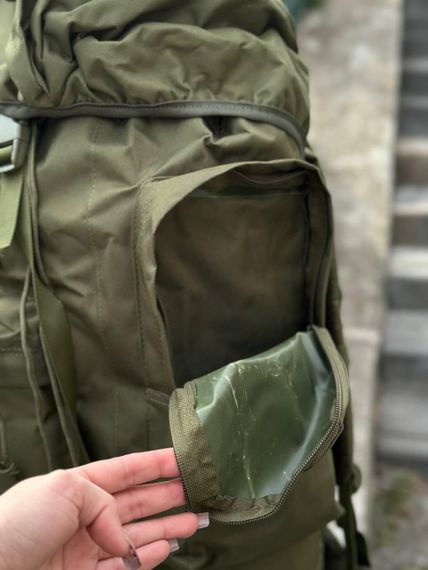 Рюкзак олива тактичний Каркасний 80л Olive Алюмінієва рама | Зображення 5