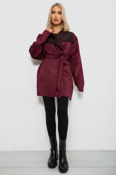 Кардиган женский однотонный, цвет сливовый, 257R001 | Зображення 1