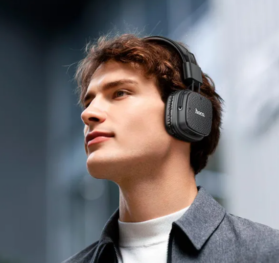 Навушники накладні HOCO W56 Earl BT headphones Black | Зображення 3