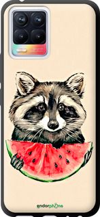 Чохол на Realme 8 Єнотик з кавуном "4605b-2303-2448"