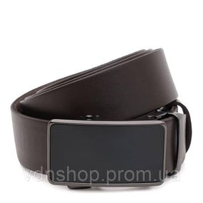 Пасок кожаный для мужчины 125×3.5/ ремень на брюки, коричневый