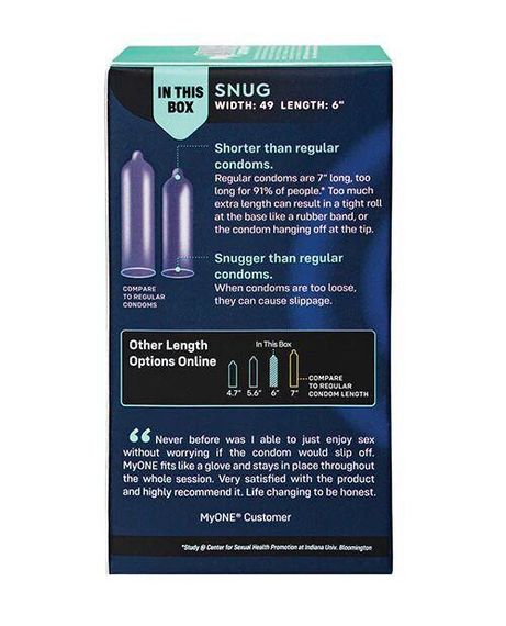 Презервативи MyONE Snug 10 шт., картонна коробка Sex Aura | Зображення 3