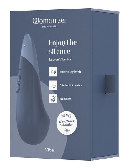 Мінівібратор Womanizer Vibe Dark Blue, 3 авторежими + 10 рівнів інтенсивності Sex Aura | Зображення 7