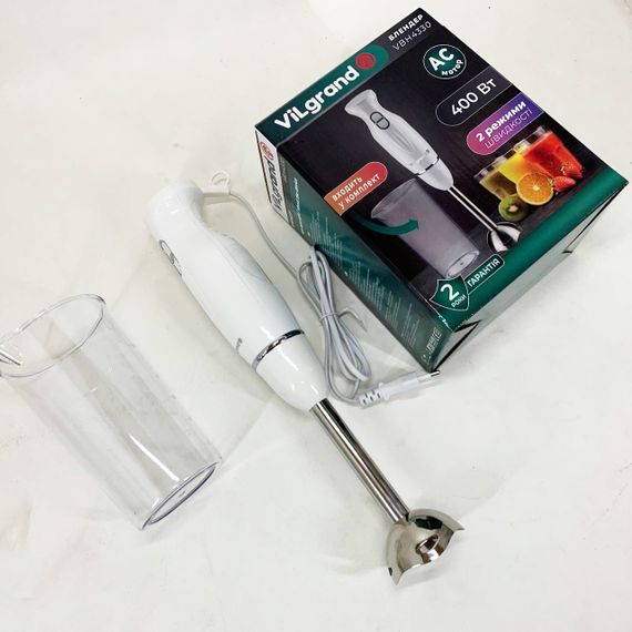 Блендер для кухні подрібнювач з чашею ViLgrand VBH4330 400 Вт, Блендери кухонні, Блендер подрібнювач CX-58 | Зображення 2