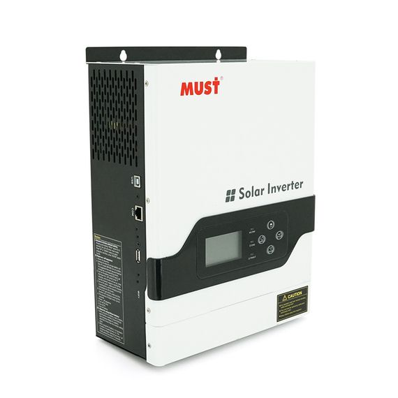 Гiбрiдний ДБЖ  MUST PV18-1512VPM, 1500W, 12V, ток заряда 10/20А, 160-275V, MPPT (60А, 15-145 Vdc)