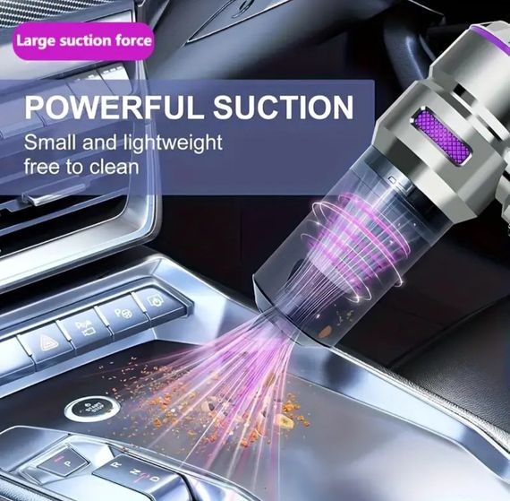 Мощный беспроводной пылесос 3-в-1 с LED-подсветкой, функцией обдува и USB зарядкой. | Зображення 9
