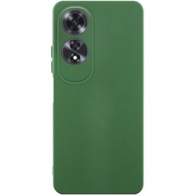 Чехол TPU GETMAN Liquid Silk Full Camera для Oppo A60 4G Зеленый / Dark green