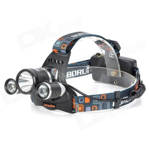 Ліхтарик налобний 2 акумулятори, Яскравий ліхтар на 3 світлодіоди   знижка