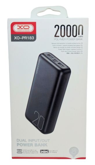 Power Bank 20000 mAh 2 А реальна ємність XO PR183 зарядка зовнішній акумулятор павербанк сертифікований | Зображення 5