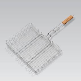 Решетка-гриль Maestro MR-1003, 40×30×5 см для мангала и барбекю с деревянной ручкой