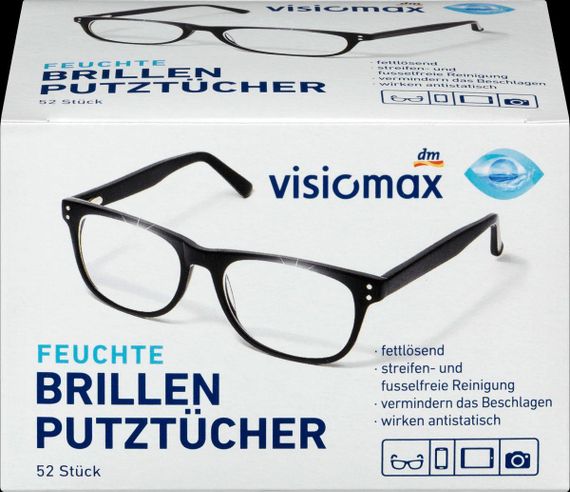 Visiomax Brillenputztucher Серветки для протирання окулярів, 52 шт.