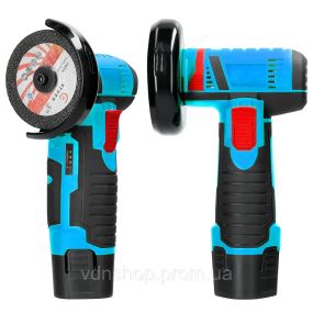 Профессиональная аккумуляторная болгарка Meterk 500W 12V, Угловая шлифовальная машина 76 мм на аккумуляторе, шлифмашина 19500