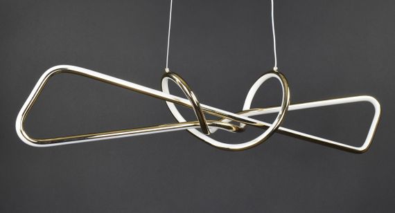 Люстра світлодіодна підвісна LED світильник для квартири на стелю лед 27480 Золото 25-150х15х85 см. | Зображення 1