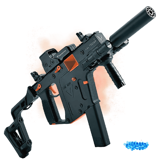 Электрический Пистолет Пулемёт На Орбизах LH Kriss Vector V2 на Аккумуляторе Автомат Премиум Качества с Мощной Батареей + Топ