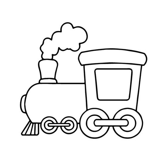 Дитяча розмальовка пальчиковими фарбами "Паровозик" 15628-AC 25х25 см | Зображення 1