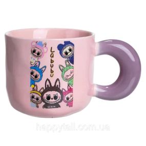 Чашка порцелянова Labubu Brighten Your Day 400 (мл) подарункова кружка прикольна чашка для дітей на подарунок FM-22B
