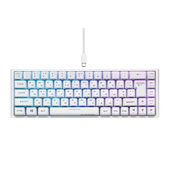 Клавіатура 2E GAMING KG360 RGB 68key Wireless White (2E-KG360UWT) | Зображення 1