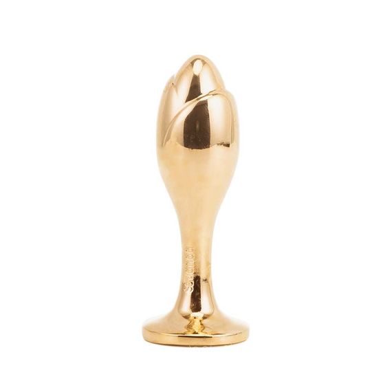 Металева анальна пробка з хутряним хвостом LOCKINK SEVANDA White Fox-Tail Anal Rose-shape Plug | Зображення 5