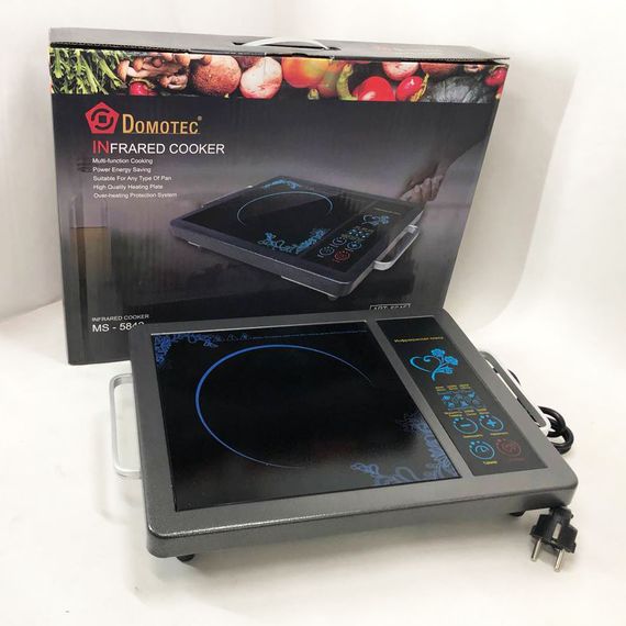 Електроплита інфрачервона настільна Domotec MS-5842 2000 Вт, Маленька електрична плитка FD-50 | Зображення 8