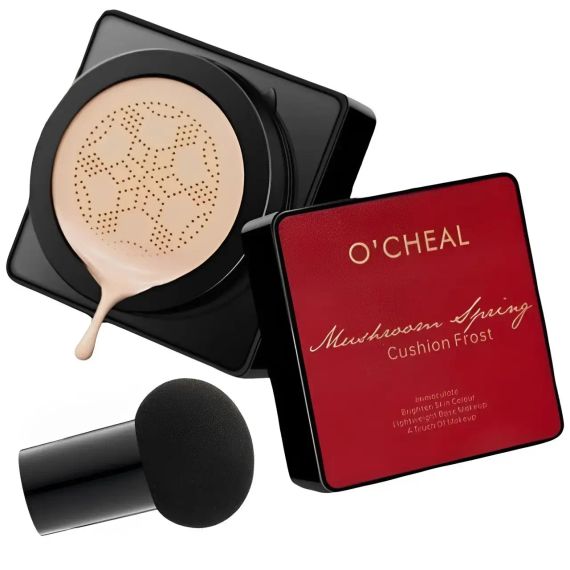 Тональний крем кушон для обличчя + спонжик Beauty Linasi Red O`CHEAL, Натуральний відтінок