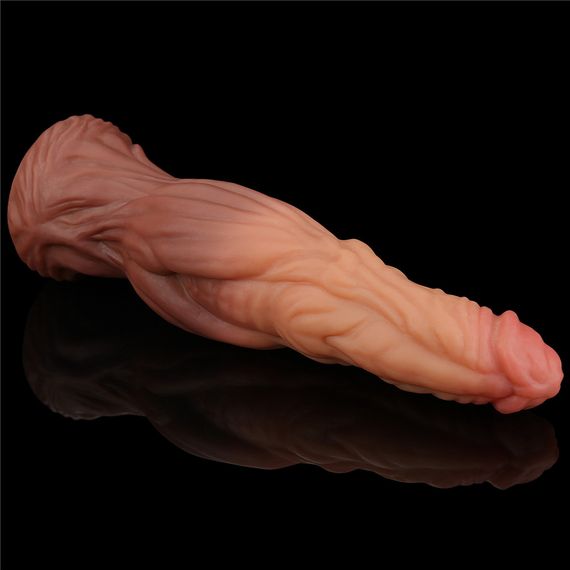 Фаллоимитатор - Dual-Layered Silicone Cock 9.5" Brown Sex Aura | Зображення 4