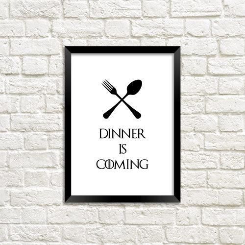 Постер у рамці Dinner is coming A4 (MT4_18A018)