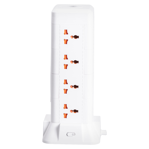 Мережевий фільтр подовжувач 2.8 м з лампою на 12 універсальних розеток з 2 USB, 1 Type-C, бездротова зарядка HP-5-9MF | Зображення 5