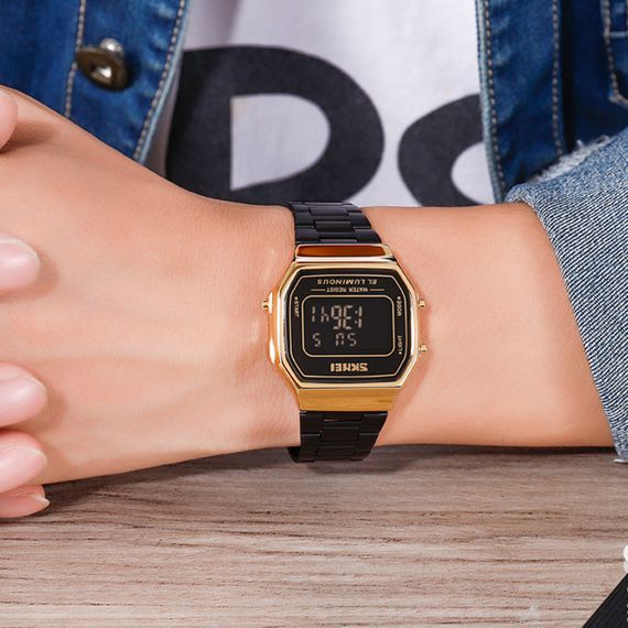 Чоловічий годинник Skmei 1647GDBK Gold-Black | Зображення 3