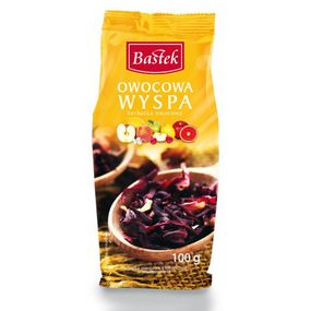 Чай фруктовий розсипний Bastek, 100 г, Польща, з шматочками фруктів і ягід