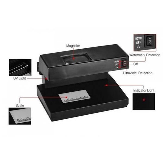 Детектор валют ультрафіолетовий від мережі UKC AD 2138