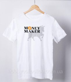 Футболка жіноча із принтом "Money Maker" біла