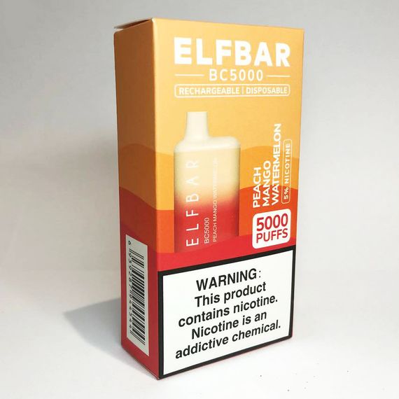 Elf Bar BC5000 смак Персик Манго Кавун (Peach Mango Watermelon) | Зображення 3