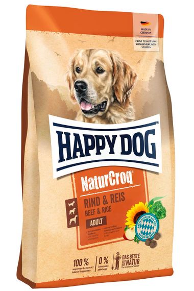 Сухий корм для собак з яловичиною Happy Dog NaturCroq Rind & Reis, 4 кг | Зображення 1