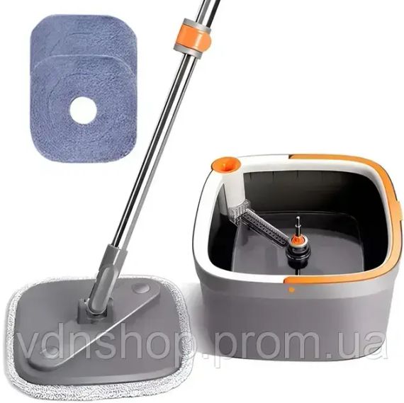 Комплект швабра з відром для миття підлоги Mop with bucket K10 , з віджиманням / Складна швабра