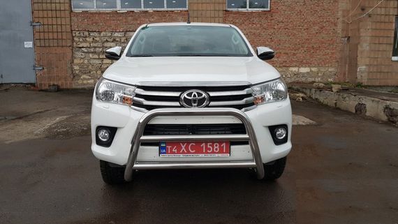 Кенгурятник WT007 (нерж) для Toyota Hilux 2015-2024 гг | Зображення 2