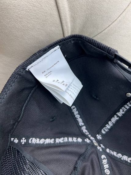 Кепка Chrome Hearts чорна вельветова gu608 | Зображення 6