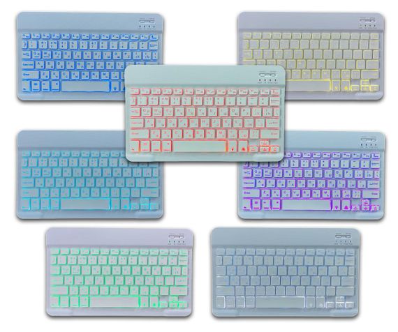 Бездротова клавіатура Primo KB02 Bluetooth з підсвічуванням - White | Зображення 7