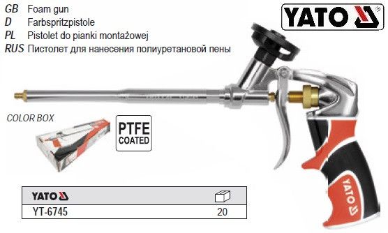 Пістолет для монтажної піни YT-6745