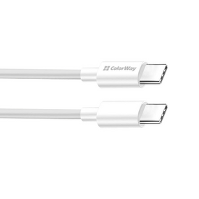 Кабель USB PD Type-C/Type-C ColorWay CW-CBPDCC058-WT 5,0А 100W 1м білий