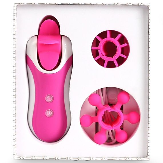 Стимулятор з імітацією оральних ласк FeelzToys - Clitella Oral Clitoral Stimulator Pink | Зображення 4
