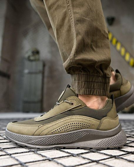 Демісезонні мілітарі кросівки олива ПП7867