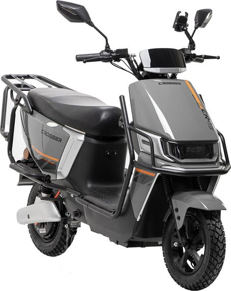 Електроскутер Crosser CR-13 Pro LFP 2000W 76.8V 30Ah, LiFePO4, до 75 км, 65 км/год, знімний акумулятор Сірий