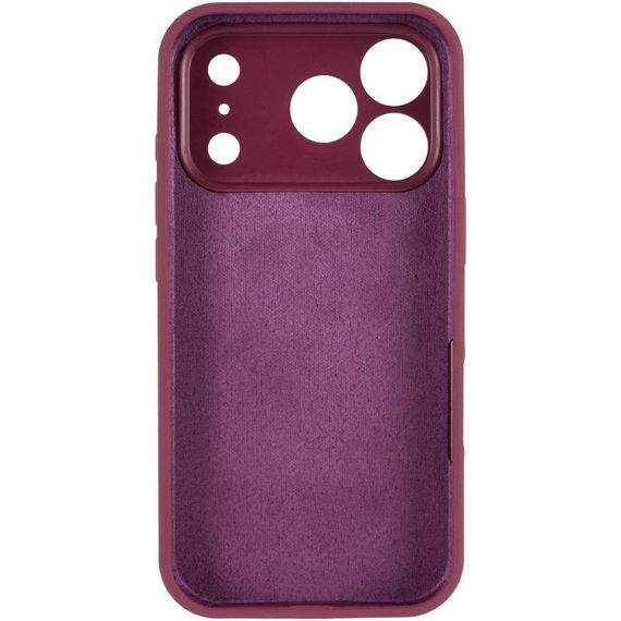 Чохол Silicone Case Full Camera Protective (AA) для Apple iPhone 17 Pro Max (6.9") Бордовий / Plum | Зображення 2