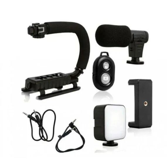 Ручка стабілізатор AY-49U для відеокамер фотоапаратів Uподібний кронштейн для телефону з спалахом мікрофоном