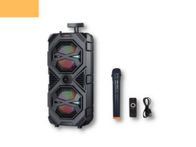 Портативная колонка XPRO ZQS8212 чемодан  30Вт, USB, SD, FM радио, Bluetooth, 1 микрофон, ДУ (MER-15655)
