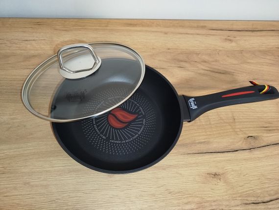 Сковорода антипригарна з кришкою Krauff Smart Fry 20 см 88-222-113 алюмінієва для всіх плит | Зображення 1